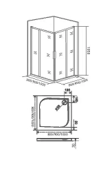 Душевой уголок Good Door IDEA CR-80-C-CH стекло прозрачное/профиль хром