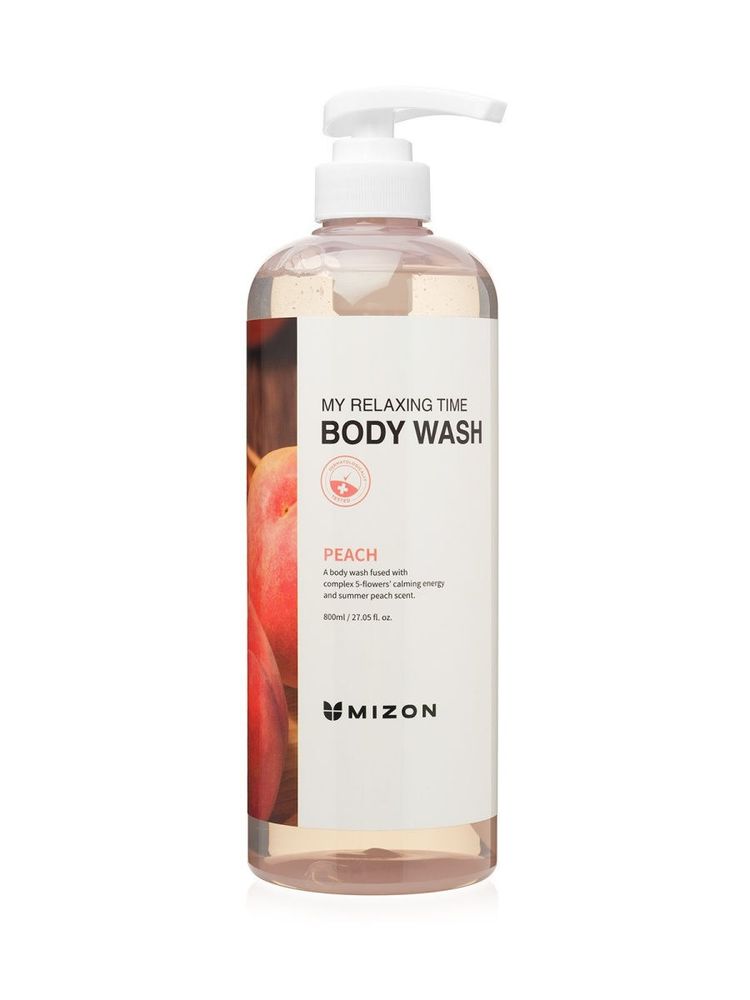 Mizon My Relaxing Time Body Wash Peach гель для душа с экстрактом персика