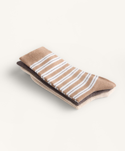 OYSHO Три пары классических носков из смесового хлопка, темный серо-коричневый