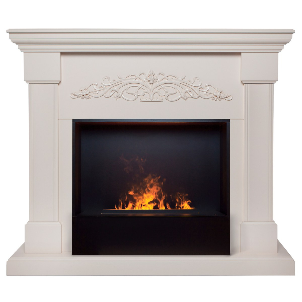 Электрокамин RealFlame Ofelia 26 BG орхидея с очагом 3D Cassette 630 BLACK PANEL