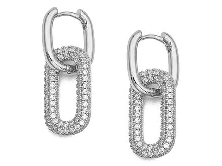 Серьги-Кольца с овальным подвесом (уценка)