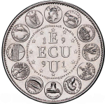 France, ECU Europa Commemorative Coin, 1991