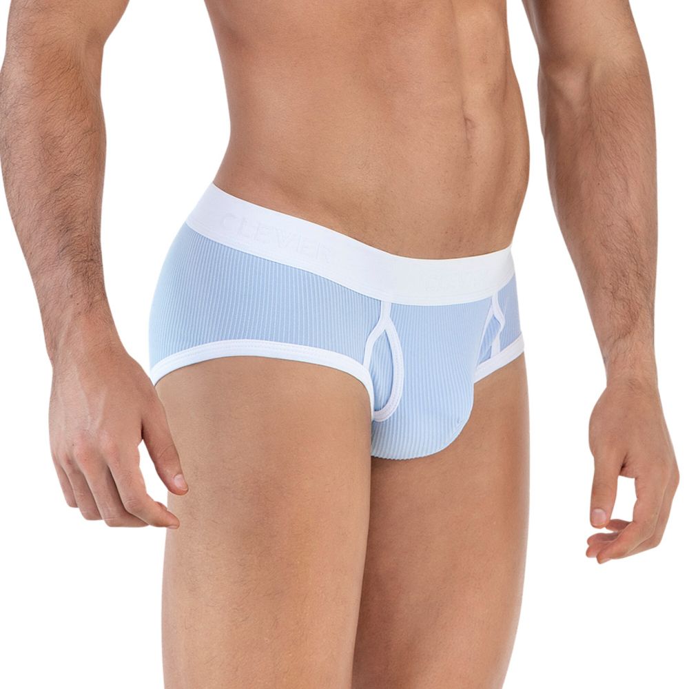 Мужские трусы брифы голубые Clever URBANO PIPING BRIEF 161507