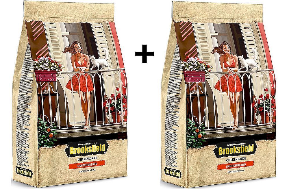 BROOKSFIELD Adult Cat Light/Sterilized Chicken корм для взрослых кошек 400г ПРОМО 1+1