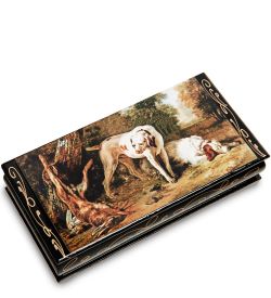 Народные промыслы ШК-11/12-A Шкатулка-купюрница в технике декупаж (8х17х4)