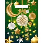 Пакет ПЭ с вырубной неусиленной ручкой 23х30см (30) (Мерцание золота) НГ Тико