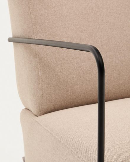 Кресло Gamer бежевого цвета с черным металлом Испания La Forma