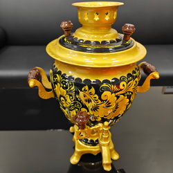 Самовар электрический трехлитровый с художественной росписью «Золотые узоры»