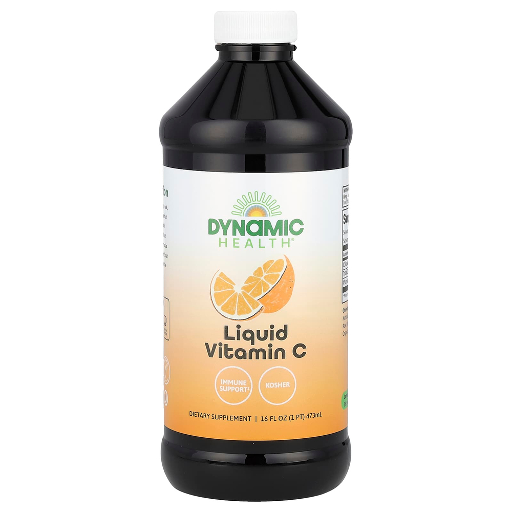 Dynamic Health, Жидкий витамин С, натуральные ароматизаторы со вкусом цитрусовых, 1000 мг, 473 мл (16 жидк. унций)