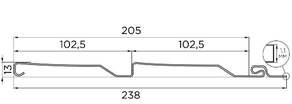 Сайдинг панель лимонник коллекция дачный 3000х205мм FineBer