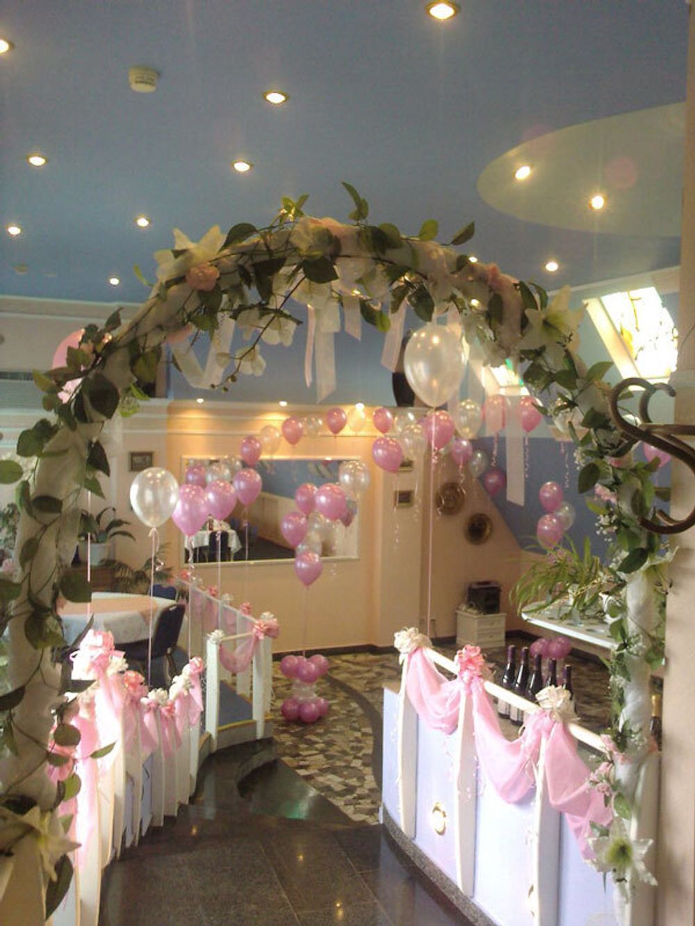 Свадебное оформление воздушными шарами