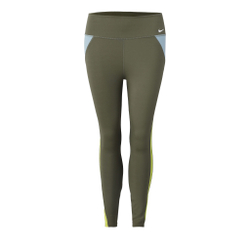 Женские теннисные брюки Nike Dri-Fit One Color-Blocked Mid-Rise Tight Women - Olive, Blue
