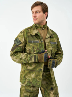 Куртка тактическая GEN 3 COMBAT ATACS FG (ГЕН 3 КОМБАТ АТАКС ФГ), рипстоп нейлон + хлопок (50%*50% NYCO) ИКР, цвет ATACS FG (МОХ), мужская, MIMICRYA