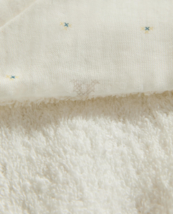 Zara Home Детское полотенце с капюшоном из хлопка, экрю, 80x80 см · 5673/423