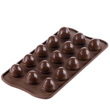 Силиконовая форма для приготовления конфет Choco Drop 22.153.77.0065, 24 х 11.2 см, коричневый