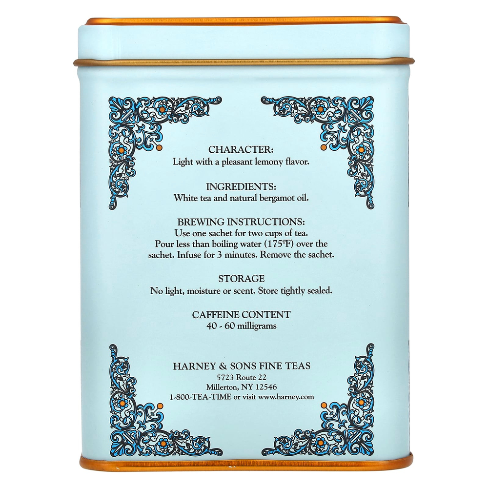 Harney & Sons, HT Tea Blends, смесь чая с белым бергамотом, 20 пакетиков, 40 г (1,4 унции)