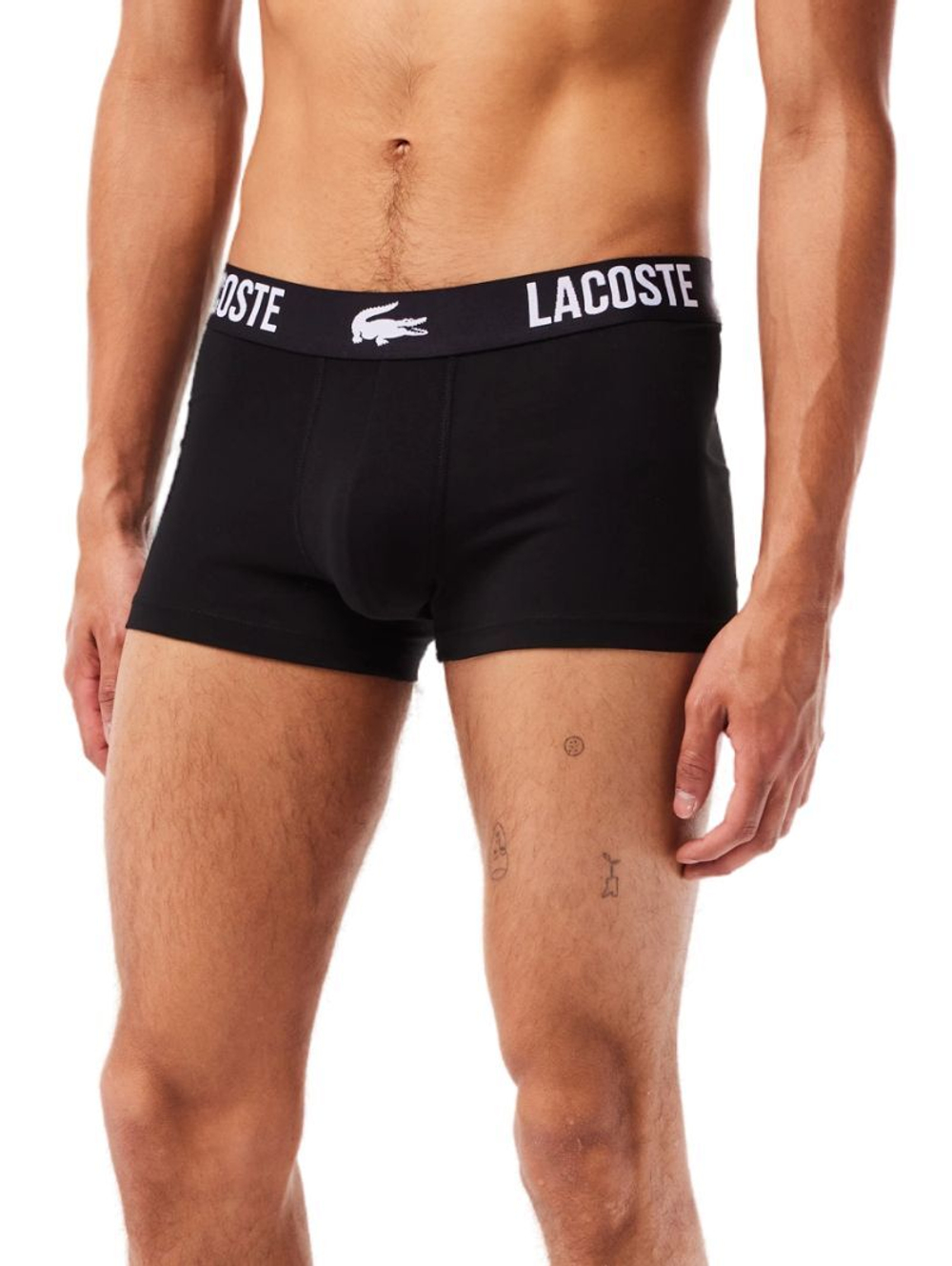 Мужские спортивные боксеры Lacoste Branded Jersey Trunk 3P - black/red/white