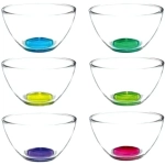 Салатник стеклянный 11см гладкий «Лак микс» 07с1322