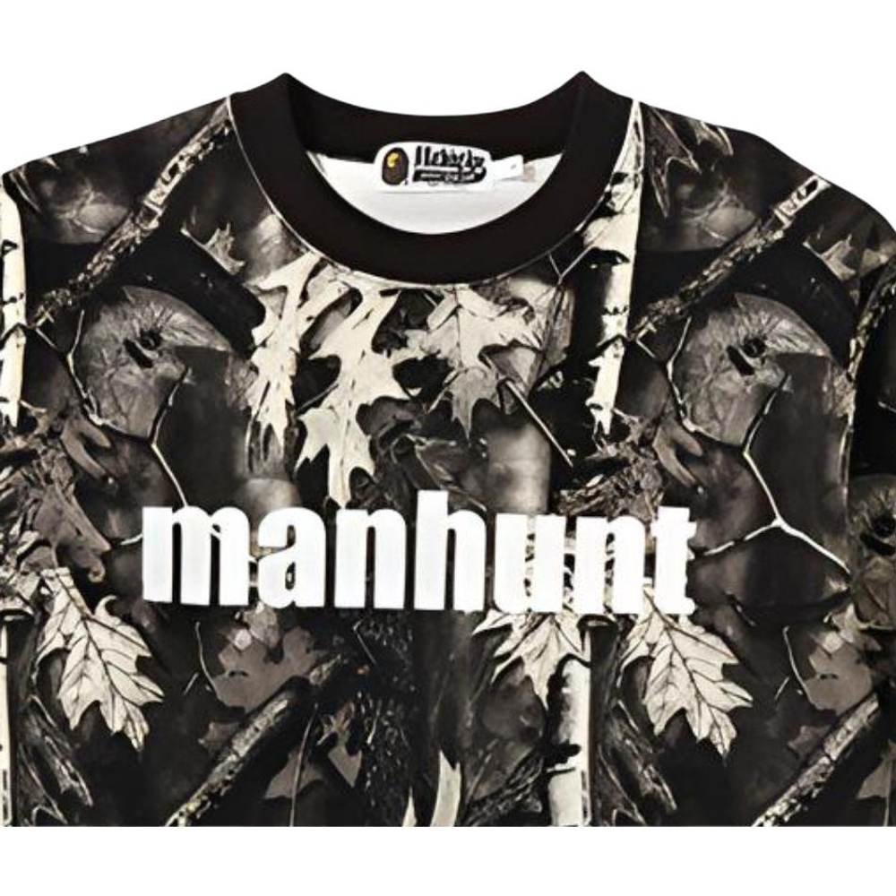 A Bathing Ape Forest Camo Wide Crewneck черный