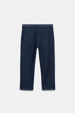 ZARA ДЖИНСЫ КАПРИ Z1975 С ПОЯСОМ, СИНИЙ