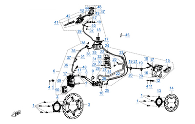 Колодки тормозные передние CFMOTO 450CLC, 6AQV-081200-71A0