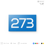 Номер на дверь 273, табличка на дверь для офиса, квартиры, кабинета, аудитории, склада, голубая 120х70 мм, Айдентика Технолоджи