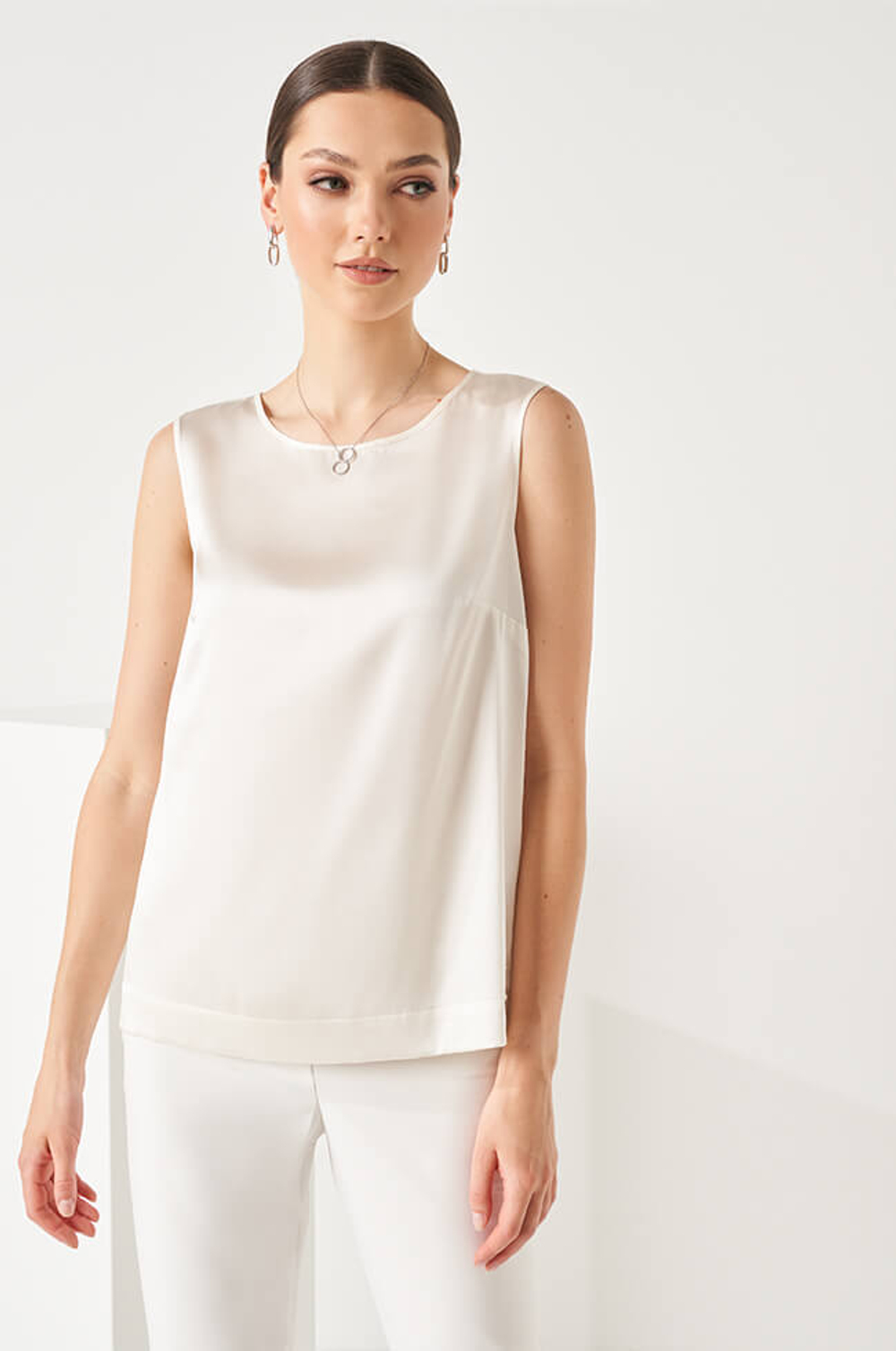 22860 Блузка женская (молочный)