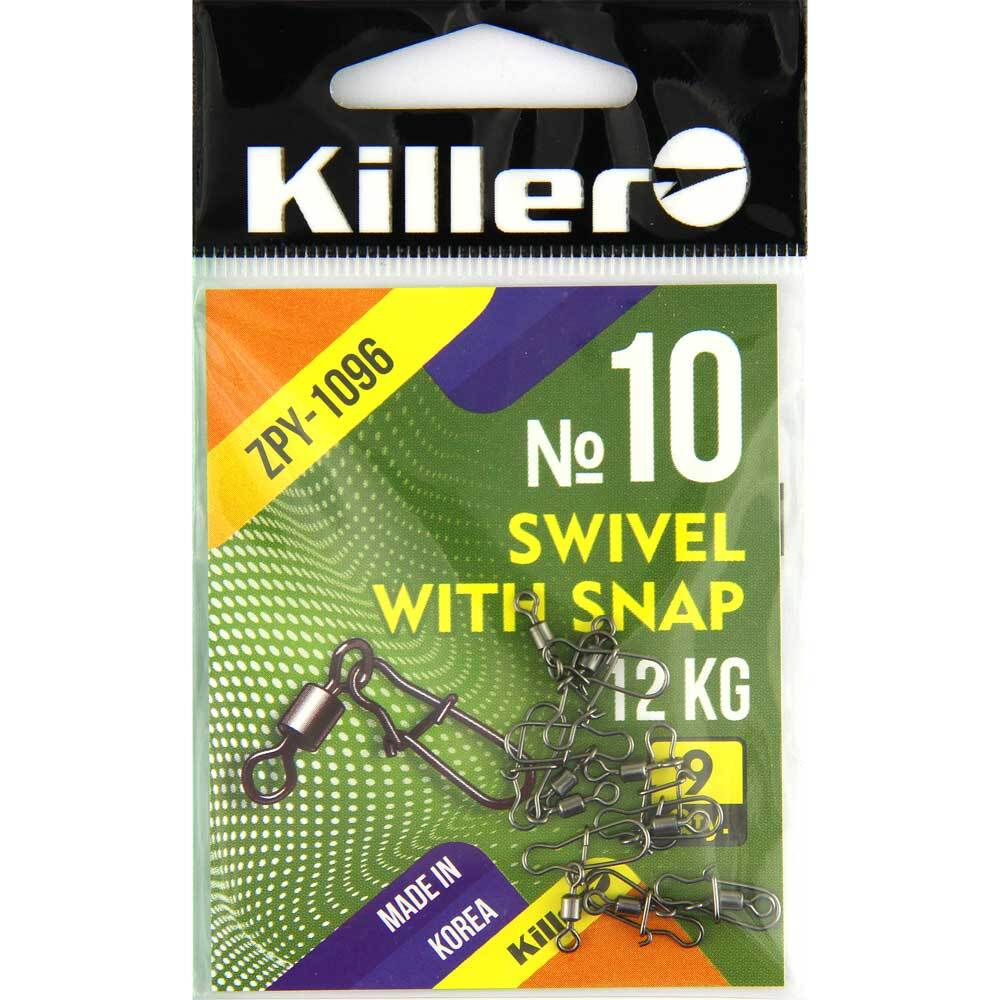 Вертлюг с застежкой Killer Swivel With Snap ZPY-1096