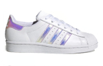 Big kids adidas originals Superstar originals J laser gradient non-slip wear-resistant breathable lightweight low-top sneakers white pink purple