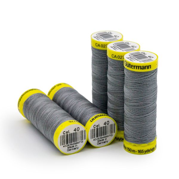 Нитки для трикотажа Gutermann Maraflex 120 (150 метров), 5 кат. | 040 пепельно-серый