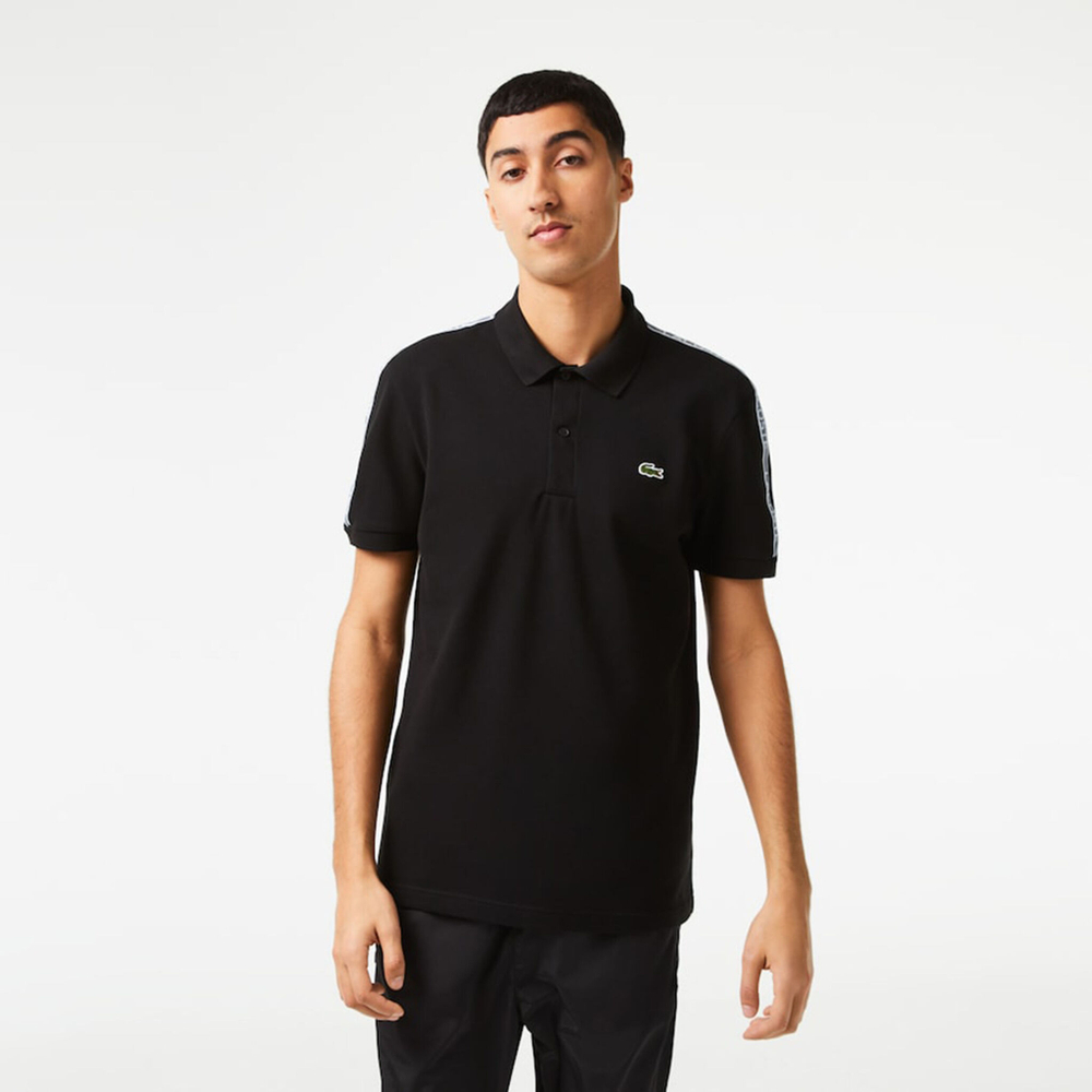 Мужское теннисное поло Lacoste Core Graphics Polo Men - Black
