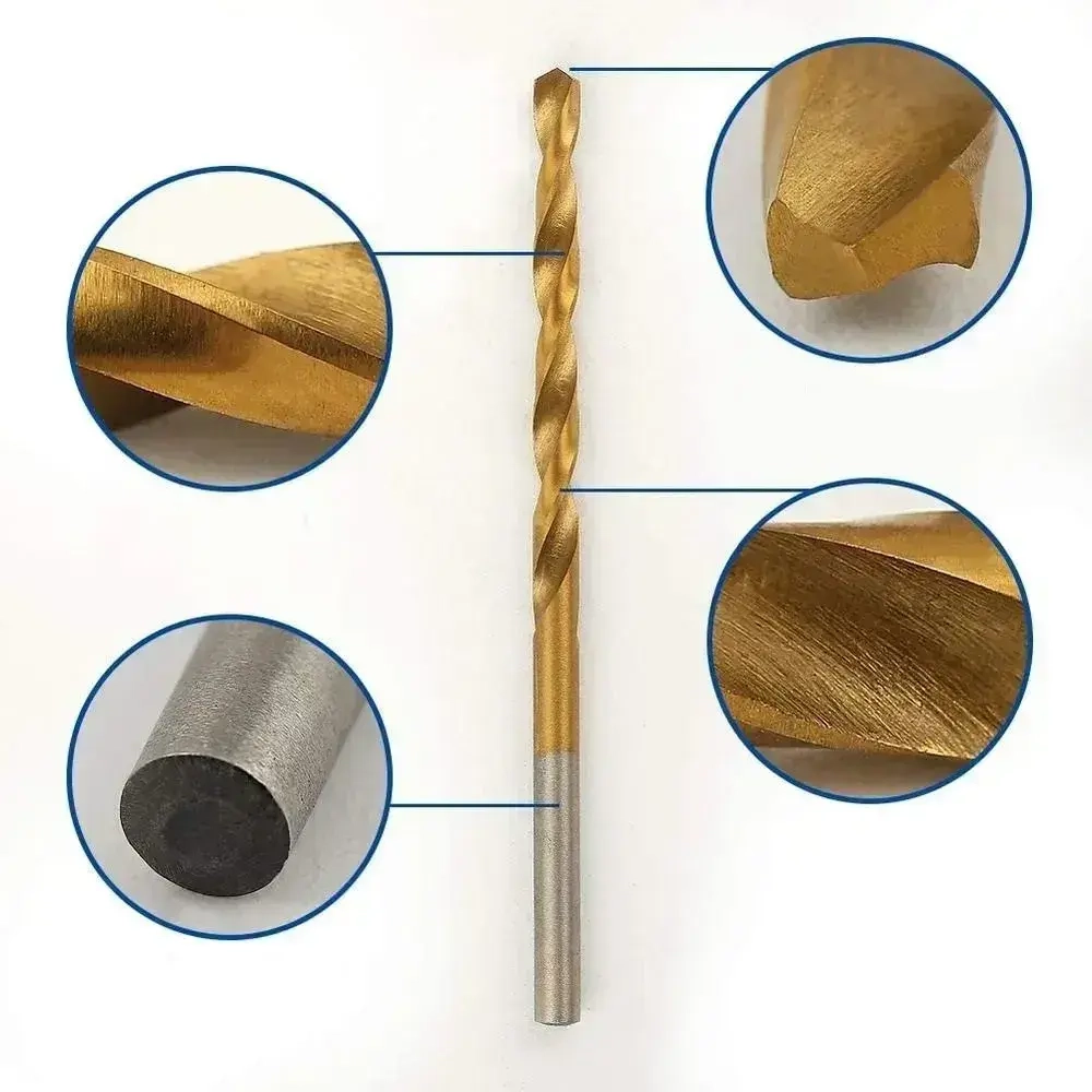 Набор сверл по металлу с титановым покрытием - 60 штук.