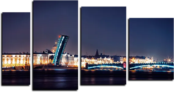 Модульная картина "Ночной Питер"