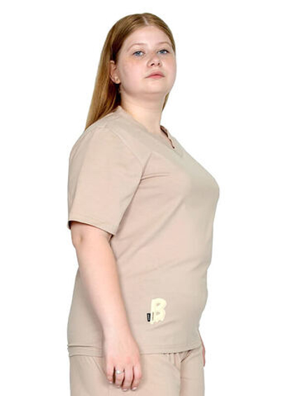 Футболка из хлопка, песочная