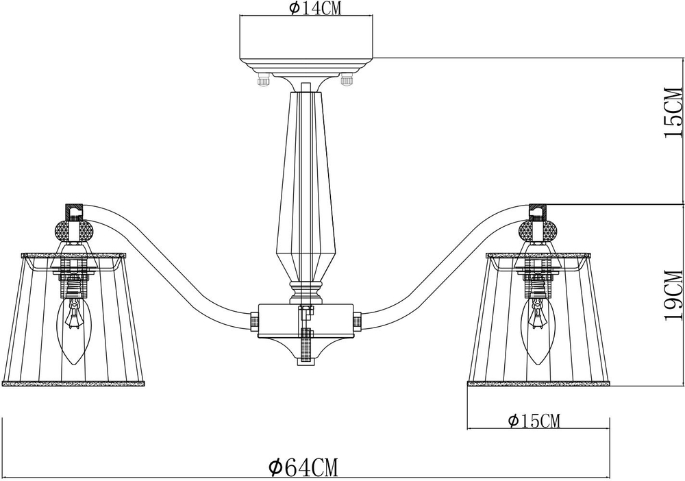 Люстра на штанге Arte Lamp A4047PL-5CC
