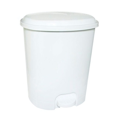 Ведро для мусора с педалью, 12л белый/белый 1\8