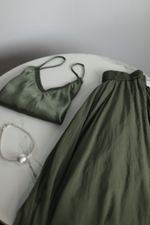 юбка длины макси, на резинке с подкладом