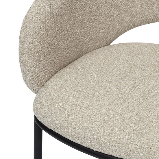 Стул coastal, букле, крем-брюле/черный