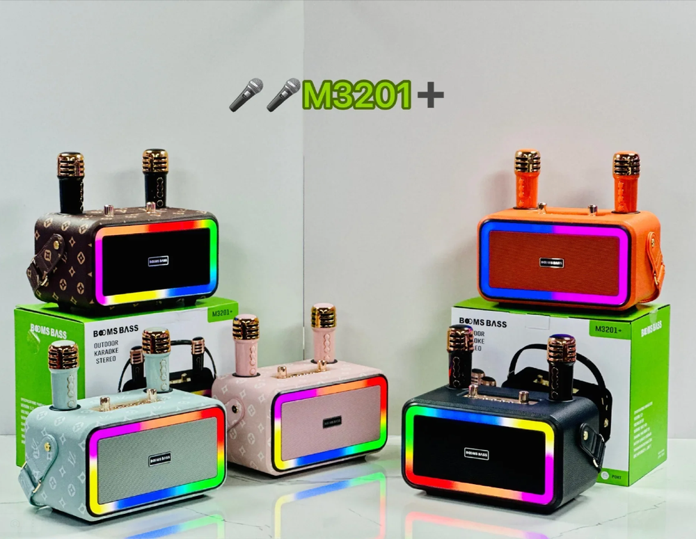 Беспроводная колонка-караоке Booms Bass M3201+ Stereo