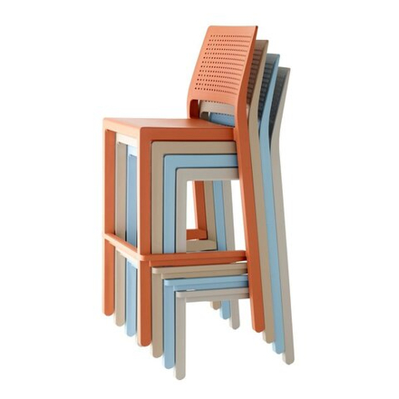 Стул барный пластиковый Scab Design Emi, терракотовый