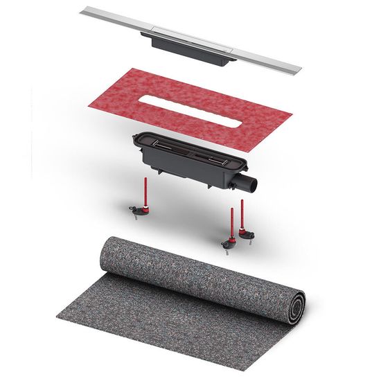 Профиль для душа TECE TECEdrainprofile 670800 L=800 мм из нерж. стали, сатин