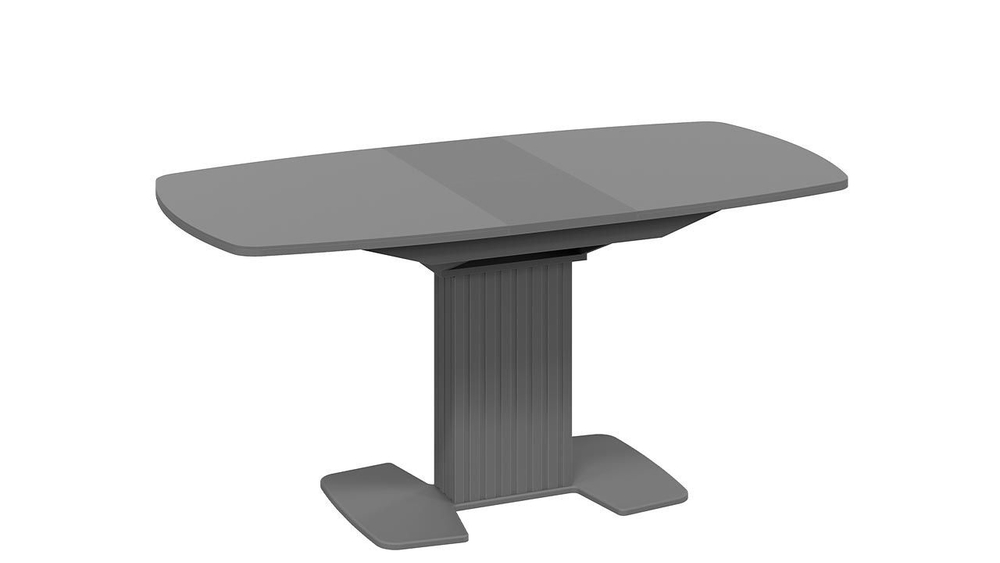 Стол кухонный обеденный раздвижной Белый глянец/Стекло глянцевое белое 130(162)х80х75 см