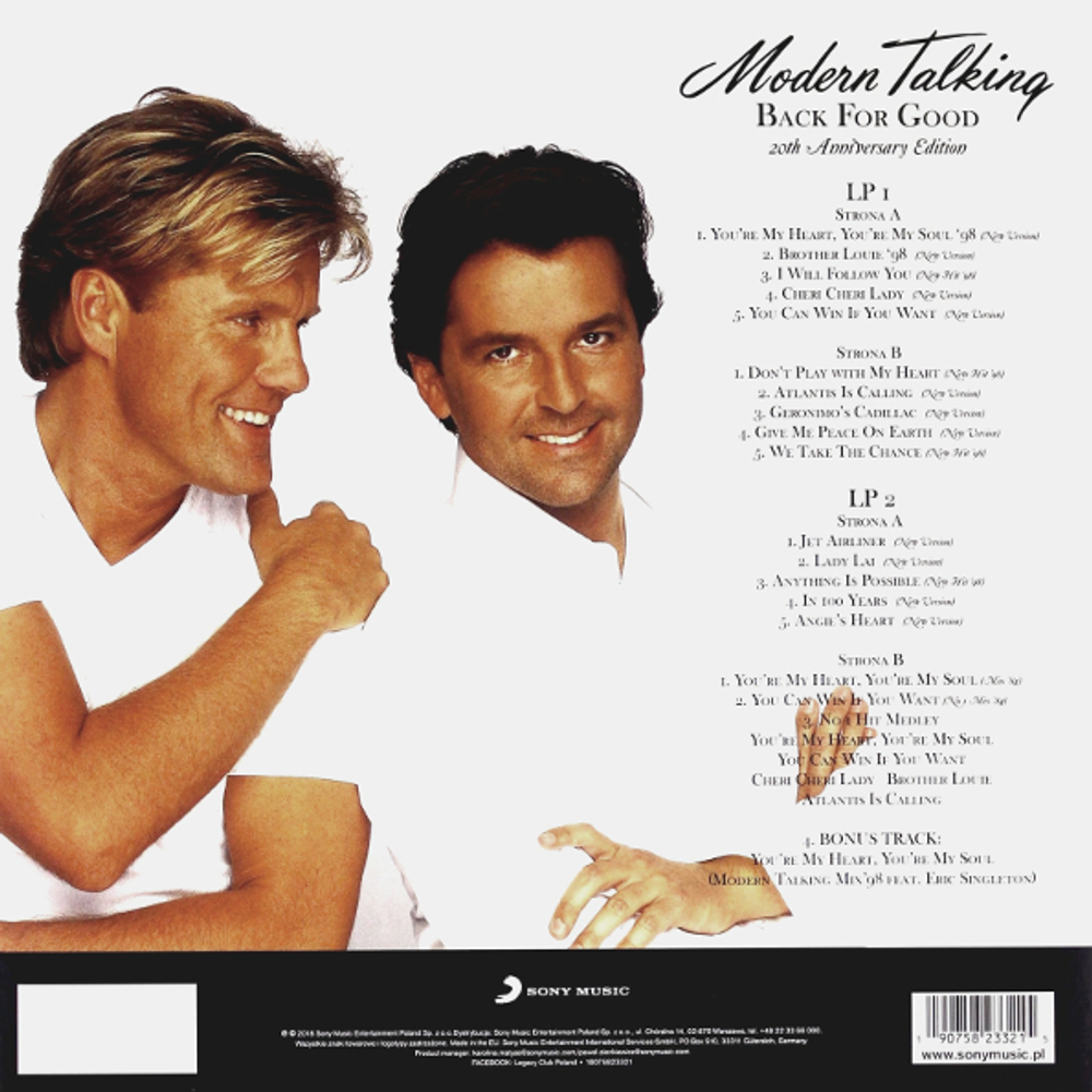 Modern Talking / Back For Good (20th Anniversary Edition)(2LP)