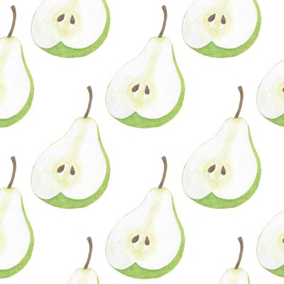 Груши акварель