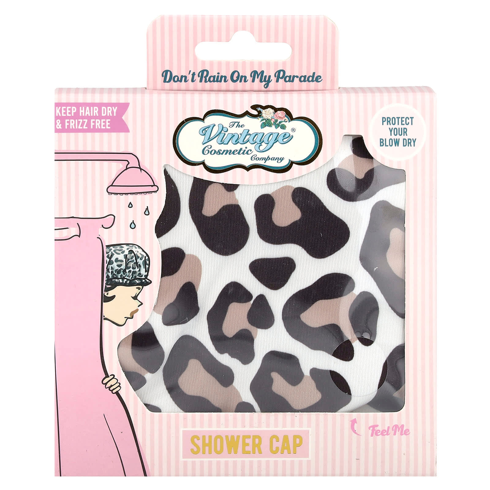 The Vintage Cosmetic Company, Шапочка для душа, леопардовый принт, 1 шт.