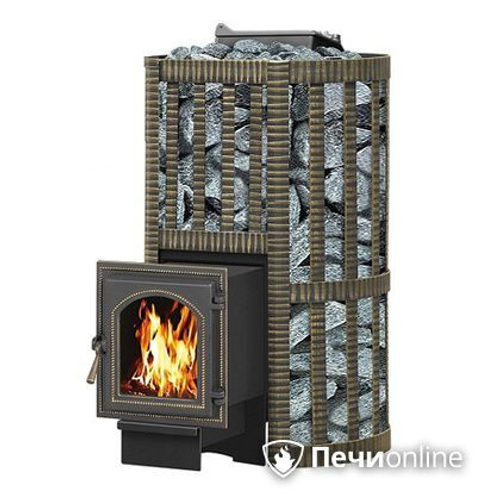 Печь для бани Везувий Ураган Ковка 22 (270) с закрытой каменкой чугун