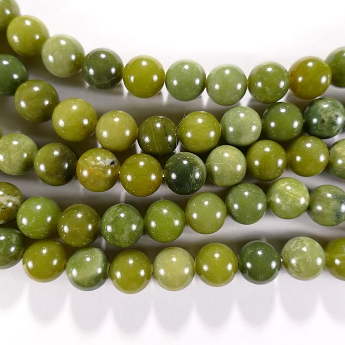 Нить бусин из офикальцита, шар гладкий 8 мм