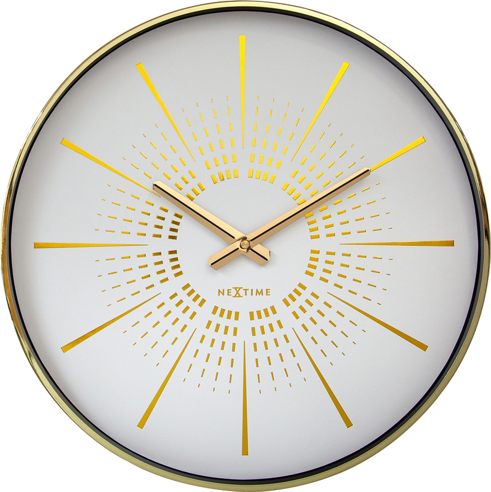 Настенные часы NeXtime Excentric, металл, 40 см, белые
