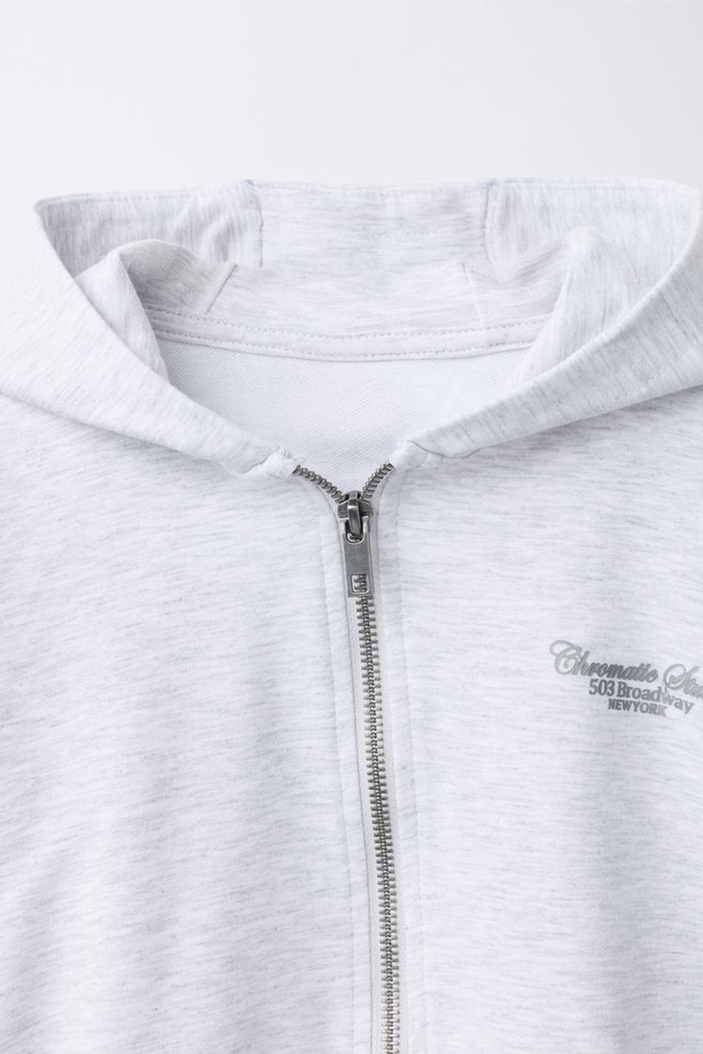 ZARA ХУДИ С РЕЛЬЕФНЫМ НАДПИСЬЮ, СЕРЫЙ МЕЛАНЖ