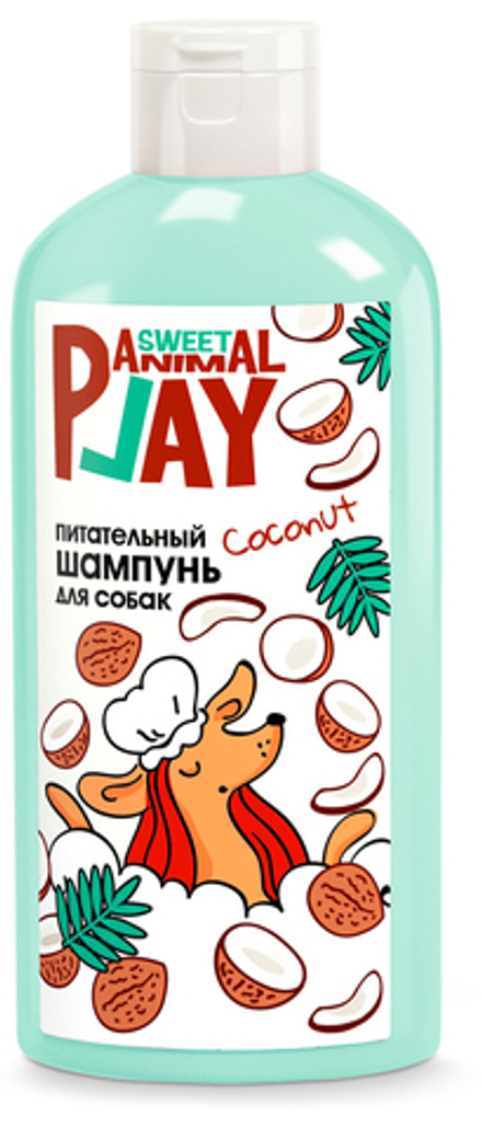 Animal Play 300мл Sweet Шампунь питательный для кошек и собак с ароматом взрывного кокоса
